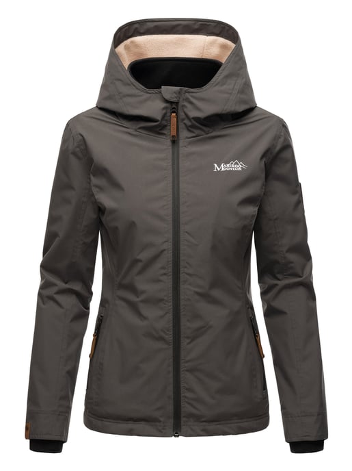Marikoo Damen Übergangsjacke Erdbeere mit Doppelkragen & Fleece-Innenfutter - Image 3