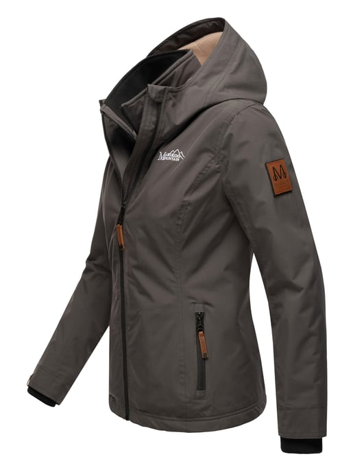 Marikoo Damen Übergangsjacke Erdbeere mit Doppelkragen & Fleece-Innenfutter - Image 4
