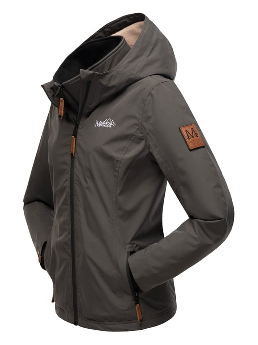 Marikoo Damen Übergangsjacke Erdbeere mit Doppelkragen & Fleece-Innenfutter - Image 5