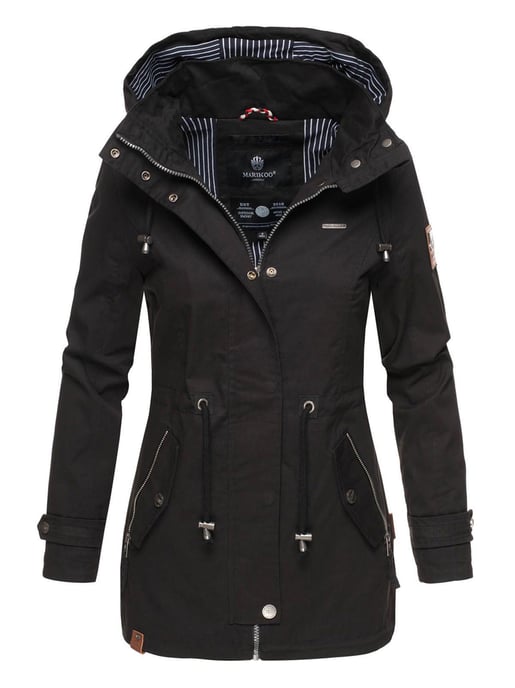 Marikoo leichte Damen Übergangsjacke mit abnehmbarer Kapuze - Image 1