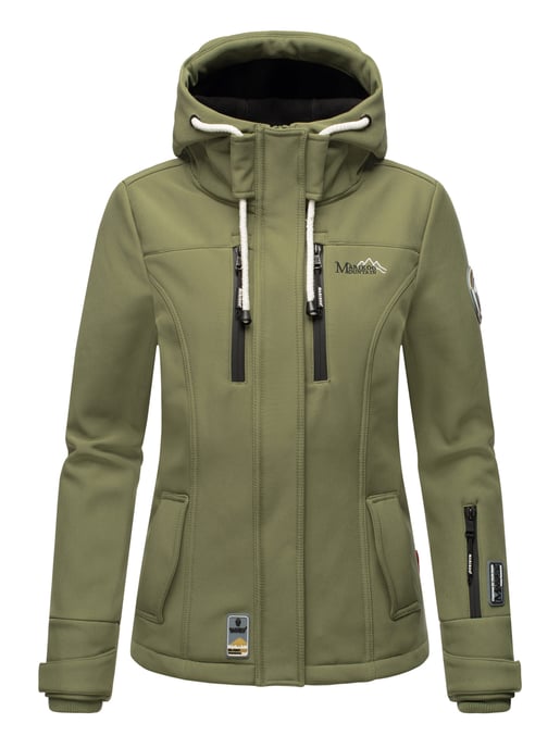 Marikoo Damen Softshelljacke – Kleine Zicke, warm mit Kapuze & Fleecefutter - Image 2