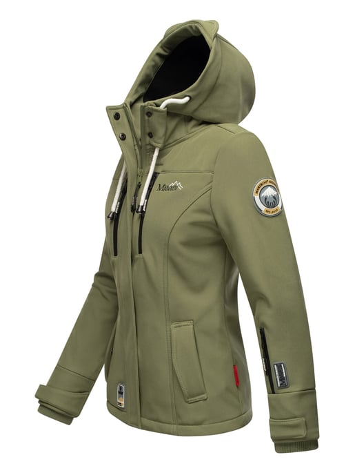 Marikoo Damen Softshelljacke – Kleine Zicke, warm mit Kapuze & Fleecefutter - Image 3