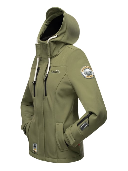 Marikoo Damen Softshelljacke – Kleine Zicke, warm mit Kapuze & Fleecefutter - Image 4