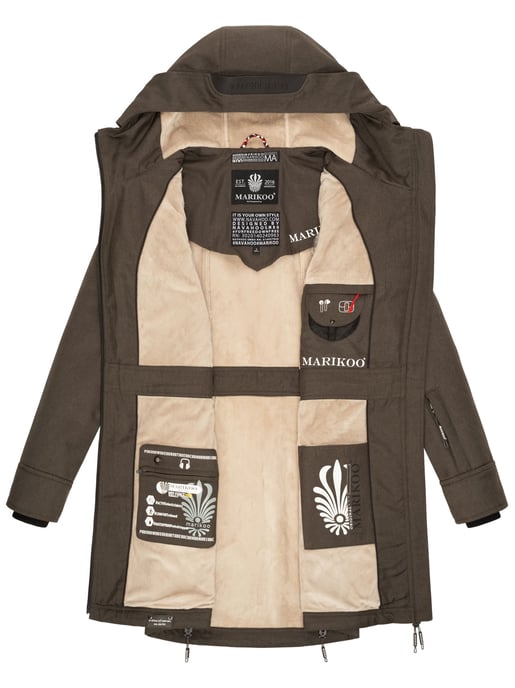 Marikoo Damen Softshelljacke – Racquellee mit Kapuze & Fleecefutter - Image 6