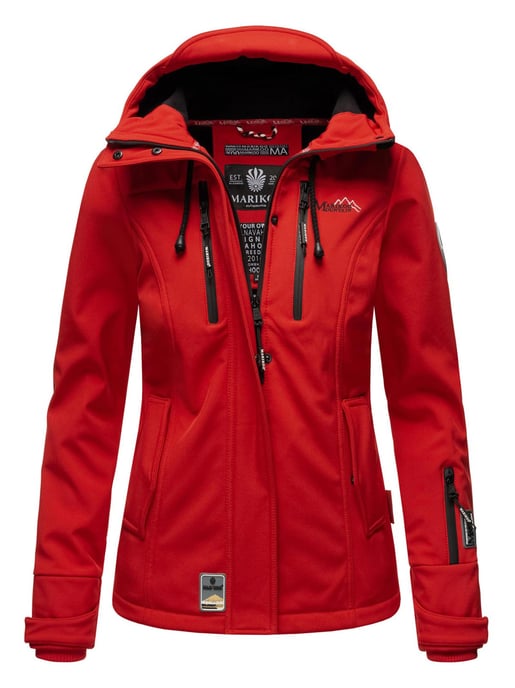Marikoo Damen Softshelljacke – Kleine Zicke, warm mit Kapuze & Fleecefutter - Image 1