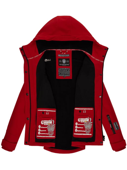 Marikoo Damen Softshelljacke – Kleine Zicke, warm mit Kapuze & Fleecefutter - Image 6