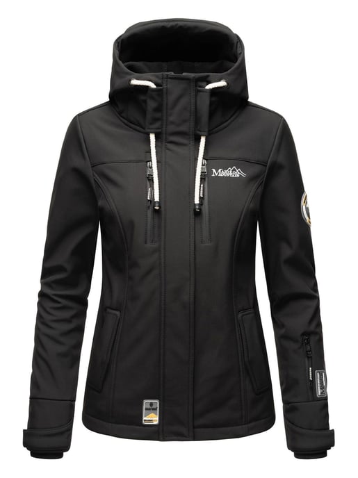 Marikoo Damen Softshelljacke – Kleine Zicke, warm mit Kapuze & Fleecefutter - Image 2