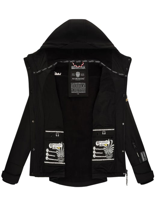 Marikoo Damen Softshelljacke – Kleine Zicke, warm mit Kapuze & Fleecefutter - Image 6