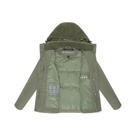 Marikoo Damen Winterjacke Sheeta mit Teddyfleece & Kapuze - Image 4