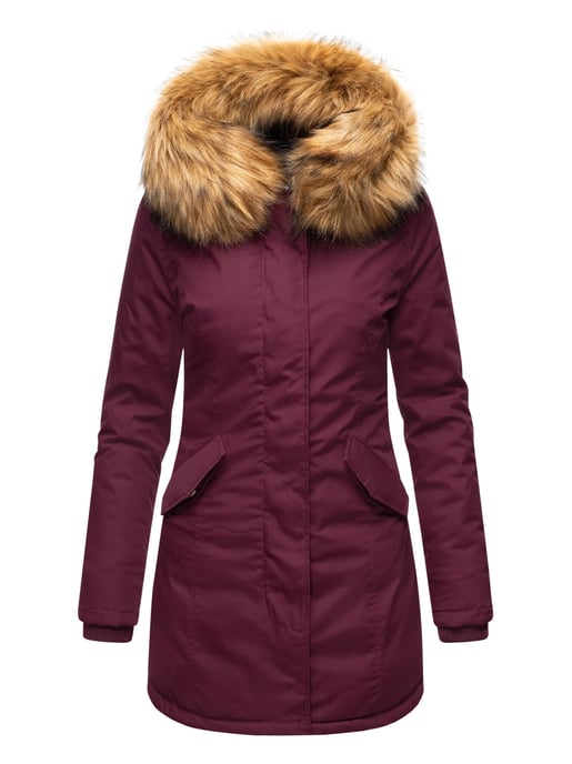 Marikoo Damen Winter Parka mit abnehmbarem Kunstfellkragen & Kapuze - Image 2