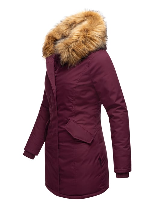 Marikoo Damen Winter Parka mit abnehmbarem Kunstfellkragen & Kapuze - Image 3