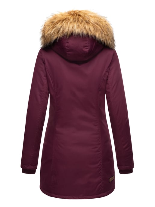Marikoo Damen Winter Parka mit abnehmbarem Kunstfellkragen & Kapuze - Image 4