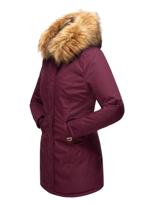 Marikoo Damen Winter Parka mit abnehmbarem Kunstfellkragen & Kapuze - Image 5