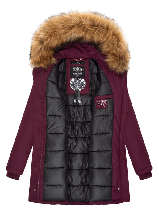 Marikoo Damen Winter Parka mit abnehmbarem Kunstfellkragen & Kapuze - Image 6