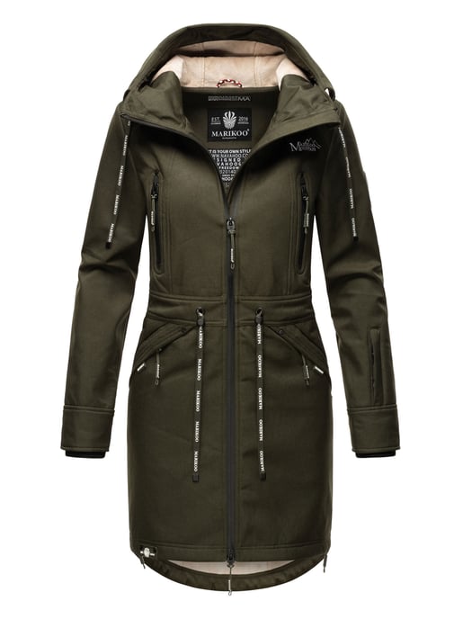 Marikoo Damen Softshelljacke – Racquellee mit Kapuze & Fleecefutter - Image 1