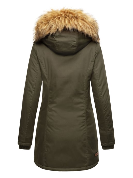 Marikoo Damen Winter Parka mit abnehmbarem Kunstfellkragen & Kapuze - Image 4