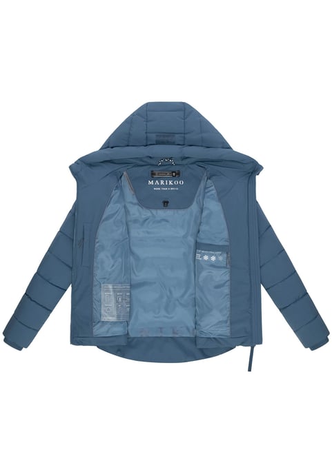 Marikoo Damen Steppjacke Tayenaa mit Kapuze & warmem Fleecefutter - Image 4