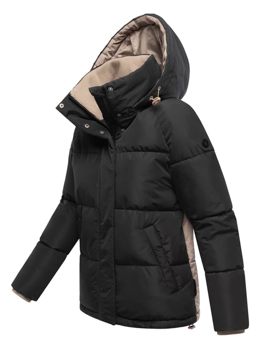 Marikoo Damen Steppjacke Omariaa mit Colorblocking & abnehmbarer Kapuze - Image 2
