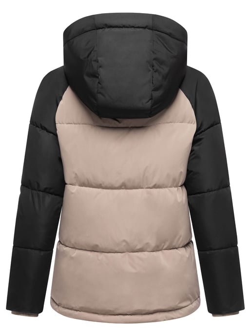 Marikoo Damen Steppjacke Omariaa mit Colorblocking & abnehmbarer Kapuze - Image 3