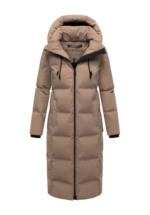 Marikoo Damen Winter Steppmantel Tikoraa mit abnehmbarer Kapuze - Image 1