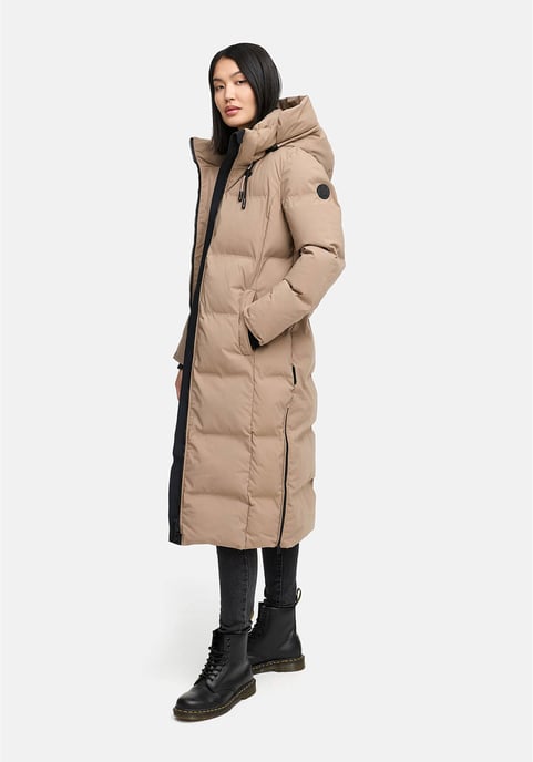 Marikoo Damen Winter Steppmantel Tikoraa mit abnehmbarer Kapuze - Image 6