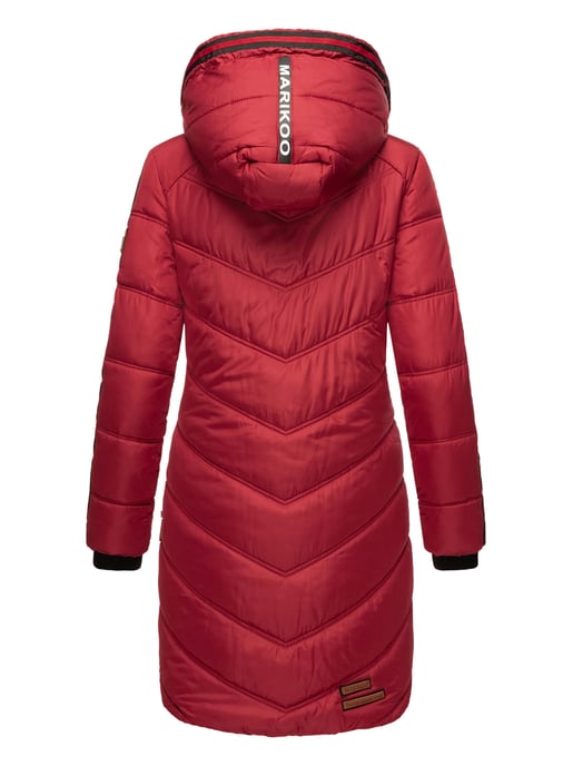 Marikoo Damen Winter Steppjacke – Armasa, lang mit Kapuze & Teddyfell - Image 5