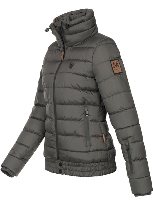 Marikoo Damen Steppjacke Poisen mit hohem Kragen & Teddyfleece-Taschen - Image 2