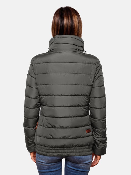 Marikoo Damen Steppjacke Poisen mit hohem Kragen & Teddyfleece-Taschen - Image 6
