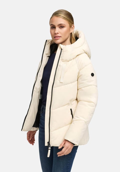 Marikoo Damen Wintersteppjacke Kwamee mit Kapuze & Zwei-Wege-Reißverschluss - Image 5