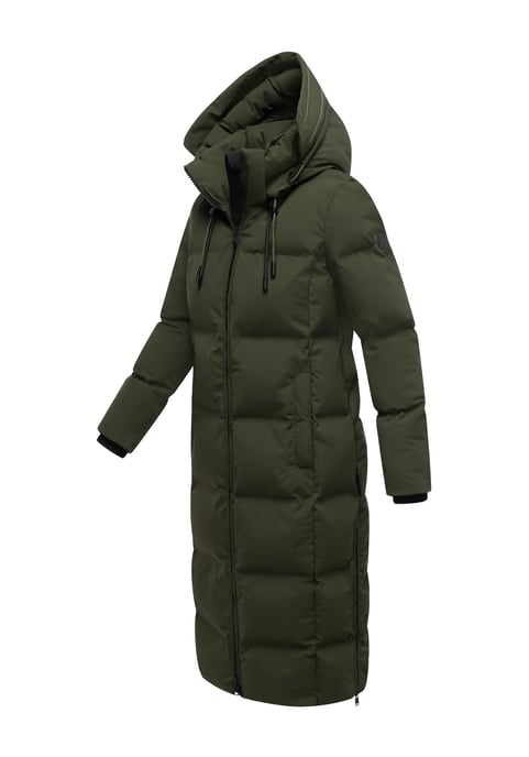 Marikoo Damen Winter Steppmantel Tikoraa mit abnehmbarer Kapuze - Image 3