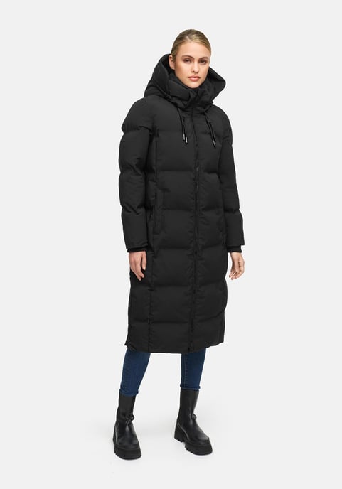 Marikoo Damen Winter Steppmantel Tikoraa mit abnehmbarer Kapuze - Image 5