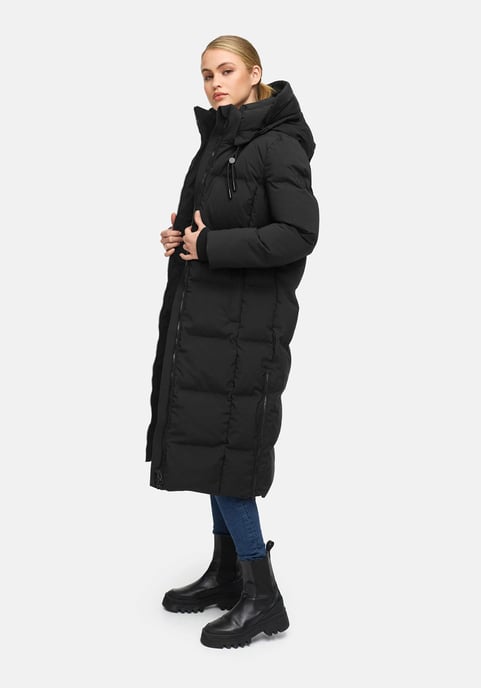 Marikoo Damen Winter Steppmantel Tikoraa mit abnehmbarer Kapuze - Image 6
