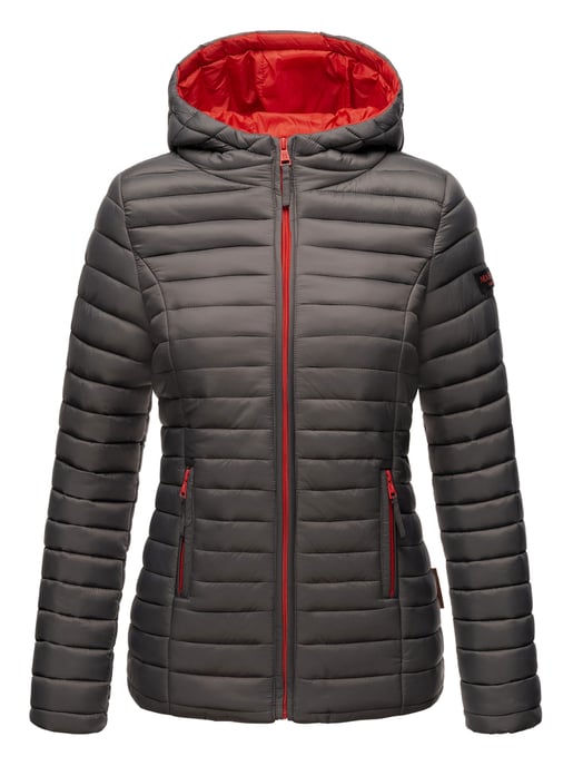 Marikoo Damen Steppjacke – Asraa, leicht mit Kapuze & Kontrastfutter - Image 2