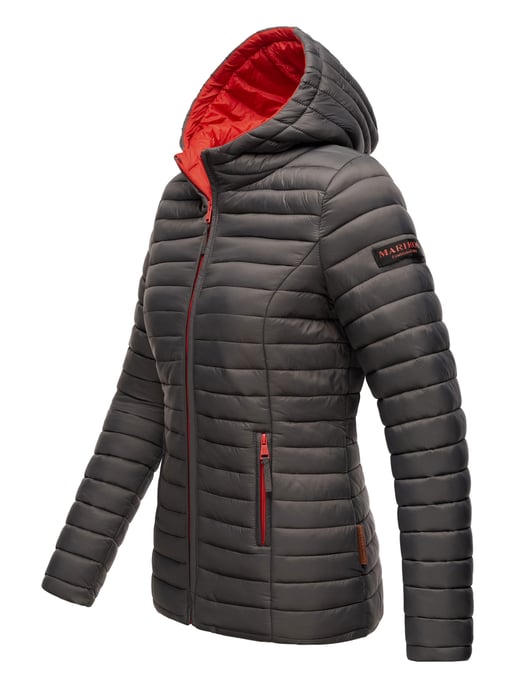 Marikoo Damen Steppjacke – Asraa, leicht mit Kapuze & Kontrastfutter - Image 3