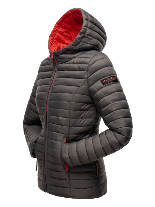 Marikoo Damen Steppjacke – Asraa, leicht mit Kapuze & Kontrastfutter - Image 4