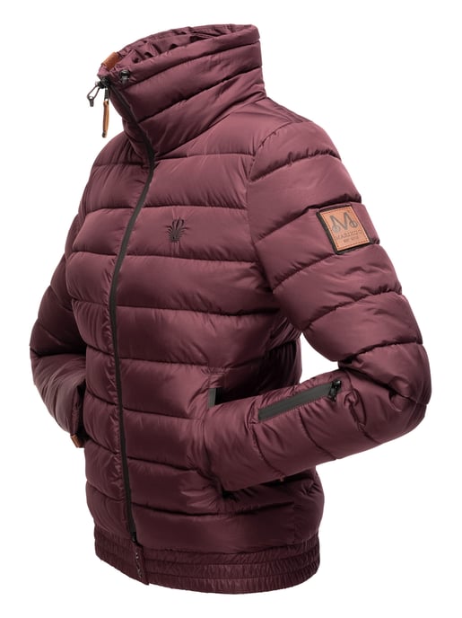 Marikoo Damen Steppjacke Poisen mit hohem Kragen & Teddyfleece-Taschen - Image 3