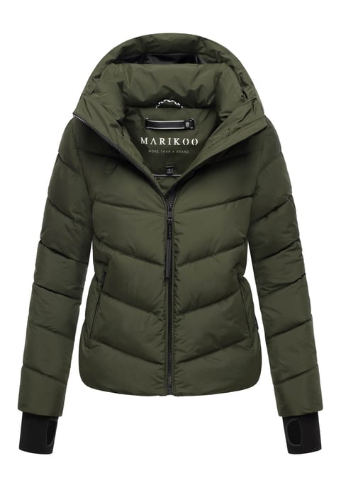 Marikoo Damen Steppjacke Yukanii mit Kapuze & femininer Passform - Image 1