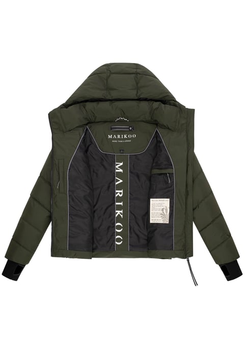 Marikoo Damen Steppjacke Yukanii mit Kapuze & femininer Passform - Image 4