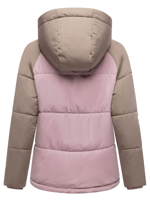 Marikoo Damen Steppjacke Omariaa mit Colorblocking & abnehmbarer Kapuze - Image 3