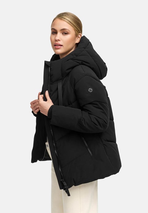 Marikoo Damen Wintersteppjacke Kwamee mit Kapuze & Zwei-Wege-Reißverschluss - Image 6