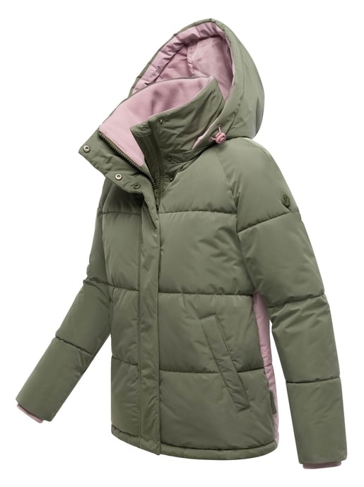Marikoo Damen Steppjacke Omariaa mit Colorblocking & abnehmbarer Kapuze - Image 2