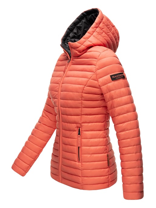 Marikoo Damen Steppjacke – Asraa, leicht mit Kapuze & Kontrastfutter - Image 3