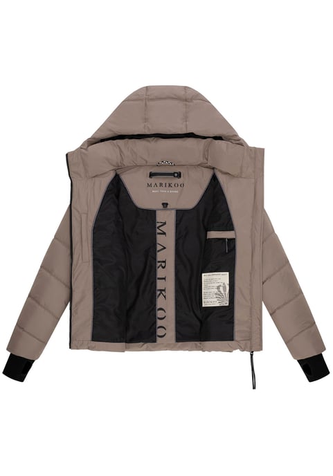 Marikoo Damen Steppjacke Yukanii mit Kapuze & femininer Passform - Image 4