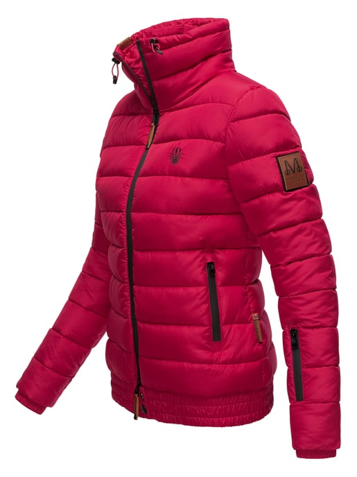 Marikoo Damen Steppjacke Poisen mit hohem Kragen & Teddyfleece-Taschen - Image 2