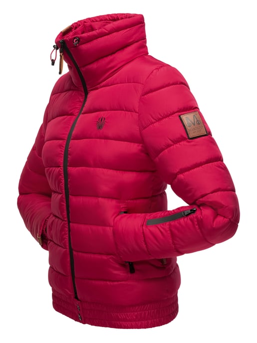 Marikoo Damen Steppjacke Poisen mit hohem Kragen & Teddyfleece-Taschen - Image 3