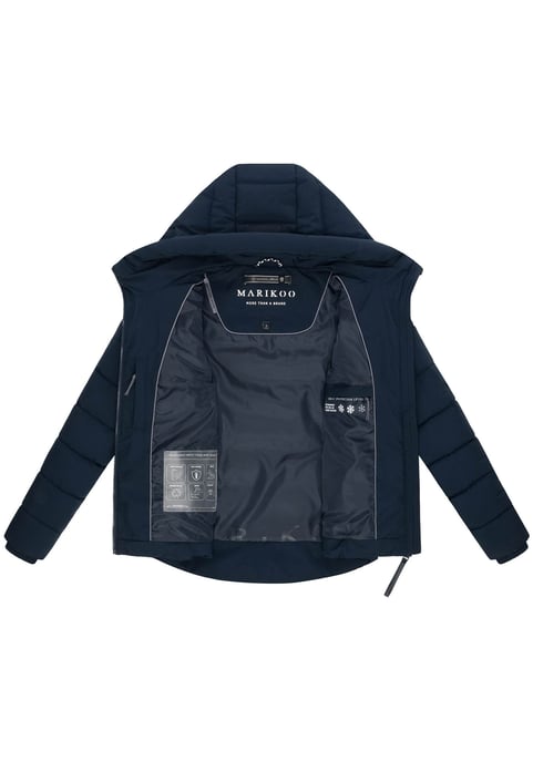 Marikoo Damen Steppjacke Tayenaa mit Kapuze & warmem Fleecefutter - Image 4