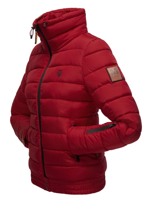 Marikoo Damen Steppjacke Poisen mit hohem Kragen & Teddyfleece-Taschen - Image 3