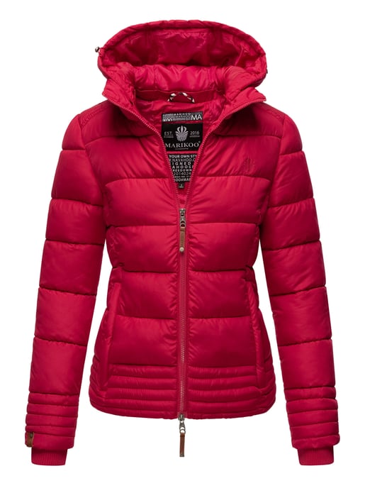 Marikoo Damen Steppjacke mit abnehmbarer Kapuze & 2-Wege-Reißverschluss - Image 1