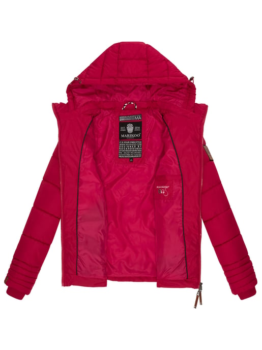 Marikoo Damen Steppjacke mit abnehmbarer Kapuze & 2-Wege-Reißverschluss - Image 6