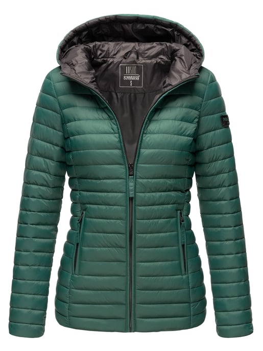 Marikoo Damen Steppjacke – Asraa, leicht mit Kapuze & Kontrastfutter - Image 1